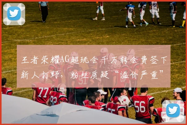 王者荣耀AG超玩会千万转会费签下新人打野,粉丝质疑“溢价严重”
